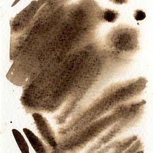Burnt Umber Handmade Watercolor Paint: Half Pan, Mineral Pigment