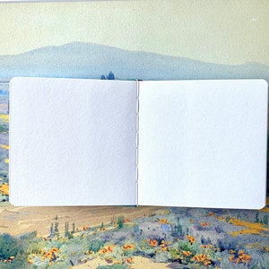 Watercolor pocket sketchbook. Sketchbook with hard covers. 100% cotton, COLD PRESSED paper. 24 sheets, Artist quality. Aquarelle paper.