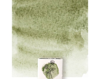 Green Earth watercolor paint, Half pan, Handmade watercolor, eco-friendly, Handmade paint, Art supply