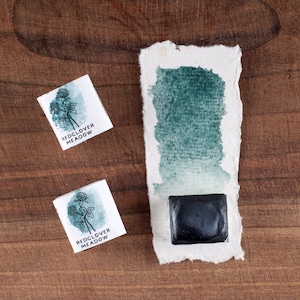 Teal blue, Watercolor paint.