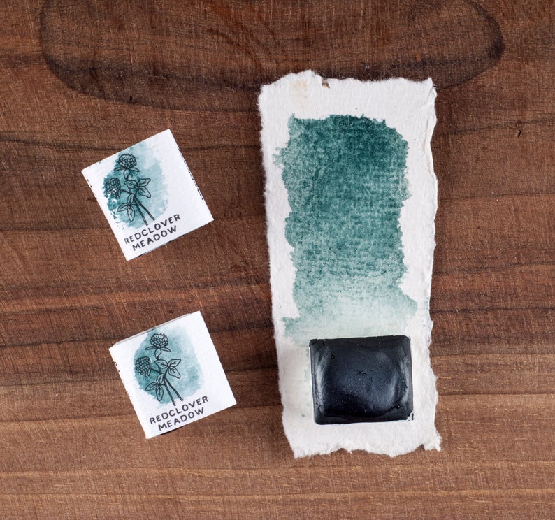 Teal blue, Watercolor paint.