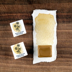 Jarosite handmade paint half pan  art supply.