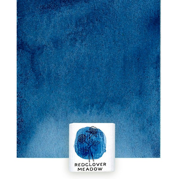 Prussian Blue artisanal watercolor paint, Blue color. Half pan, Handmade mineral watercolor, eco-friendly, Handmade paint, Art supply.
