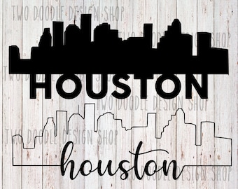 Houston, Texas Skyline - SVG-Datei Instant Download