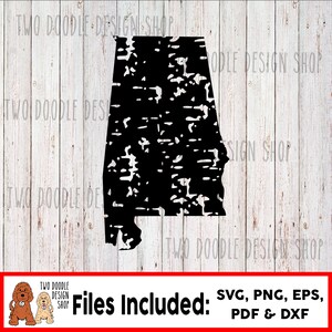 Distressed Alabama - SVG File Téléchargement instantané