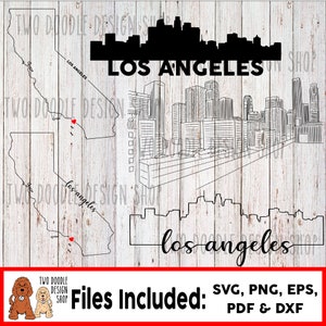Los Angeles, Kalifornien SVG Pack - SVG Datei Instant Download