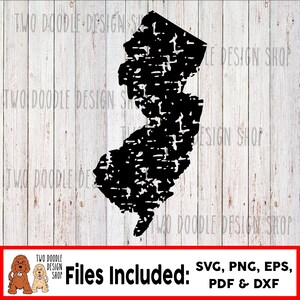 Distressed New Jersey - SVG File Instant Download