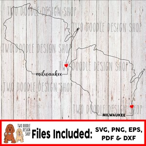 Milwaukee, Wisconsin - SVG File Instant Download