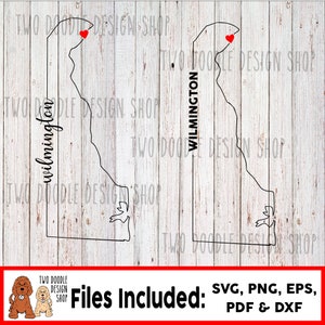 Wilmington, Delaware Script - SVG File Instant Download