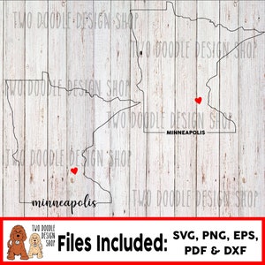 Minneapolis, Minnesota - SVG File Instant Download