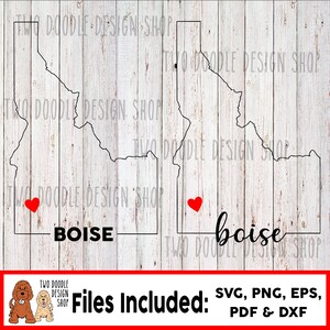 Boise, Idaho Line Art - SVG File Instant Download