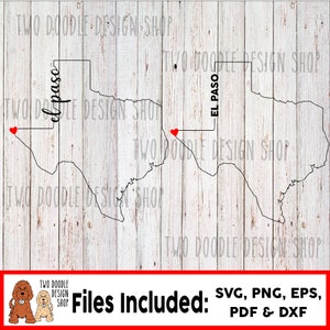 El Paso, Texas - SVG File Instant Download