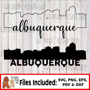 Albuquerque, New Mexico Skyline Two-Pack - SVG File Instant Download