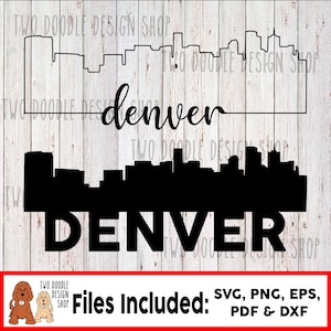 Denver, Colorado Skyline Two-Pack - SVG File Instant Download