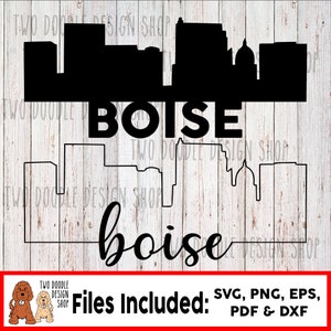 Boise, Idaho Skyline Two-Pack - SVG File Instant Download