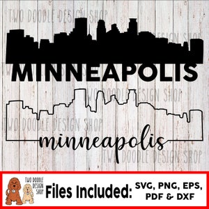 Minneapolis, Minnesota Skyline- SVG File Instant Download