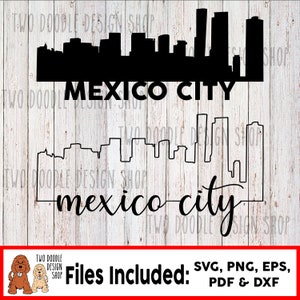 Ciudad de México, México Skyline Two-Pack - Descarga instantánea de archivos SVG