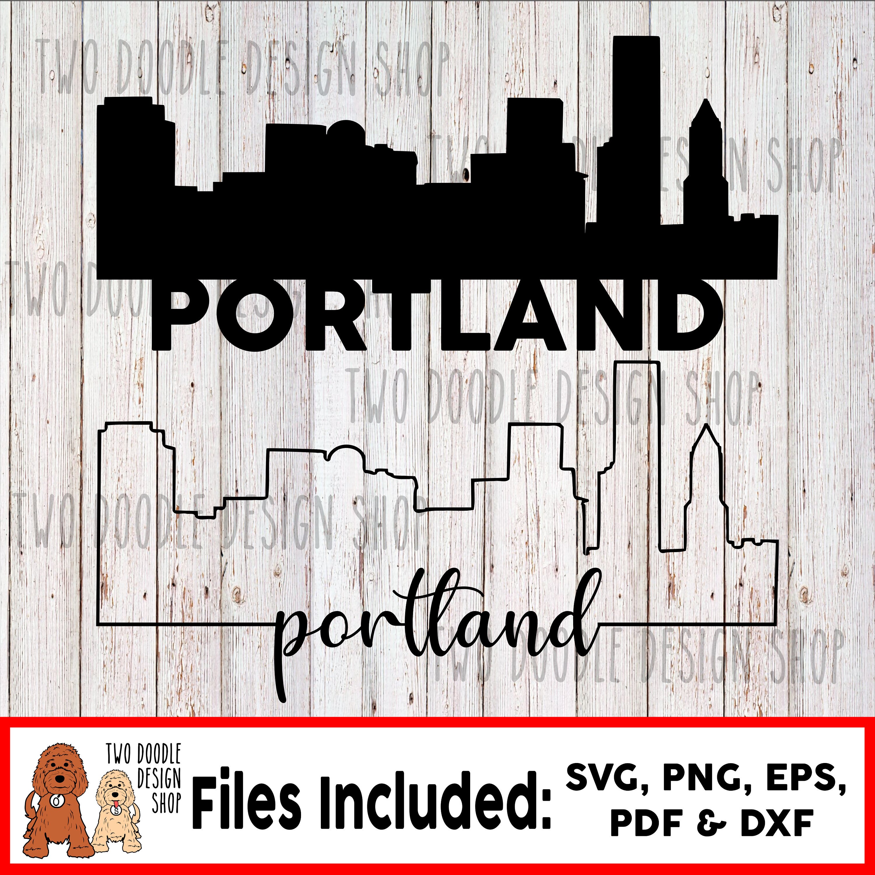 Portland, Oregon Script - SVG Datei Instant Download