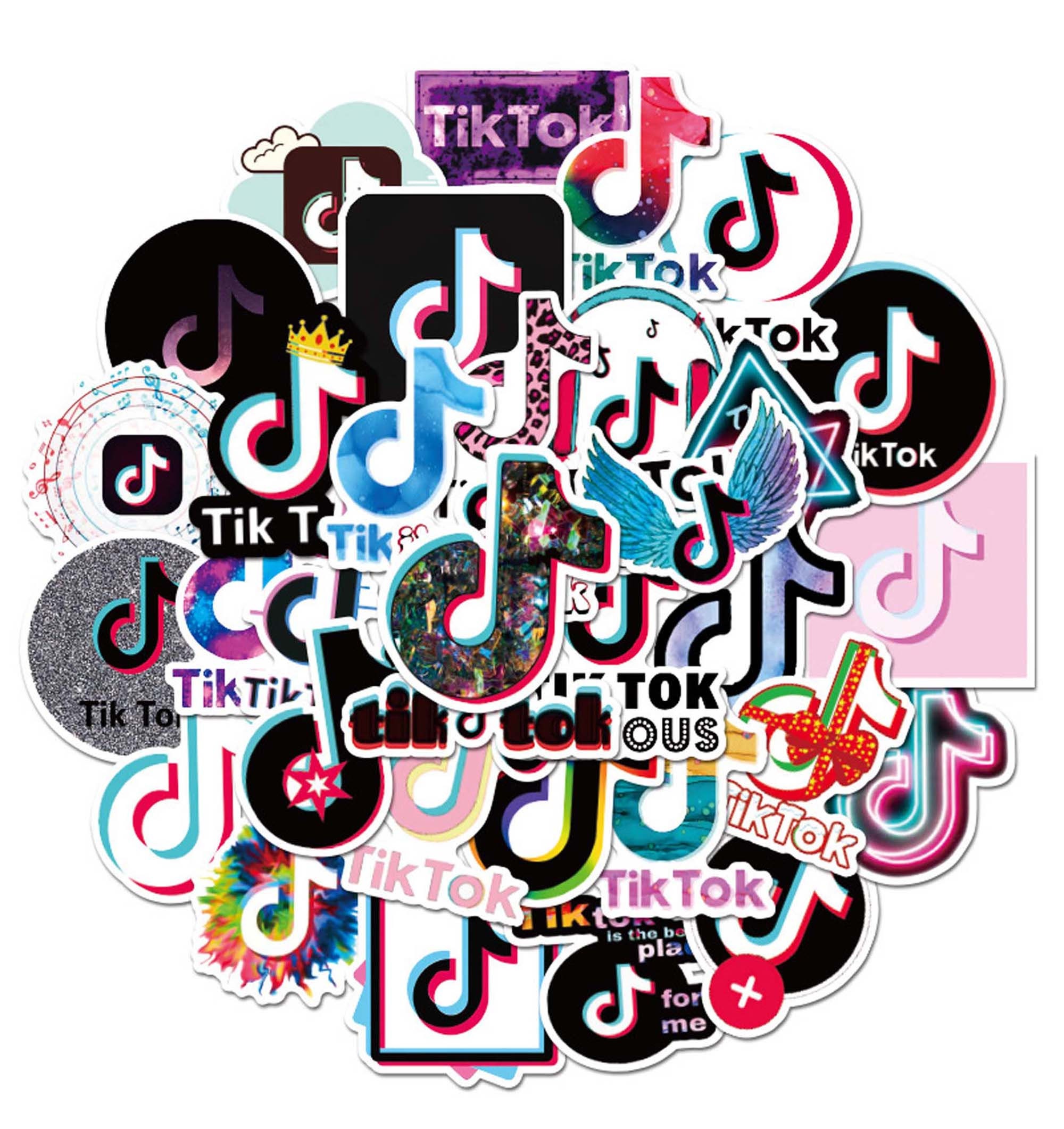 50PCS TikTOK Stickers Social Software Logo StickerLaptop Etsy