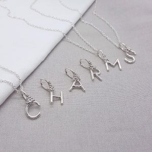 Silver Initial Pendant, Personalised Present, Granulation, Alphabet Letter, Name Necklace, Handmade Jewellery, UK Gift image 5