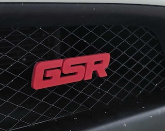 GSR 3D Printed Car Badge - Red, Burnt Titanium, Silver, White, Custom Color