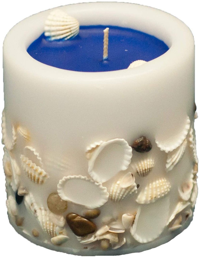 Real sea shell candle ocean themed decorative candle custom Etsy
