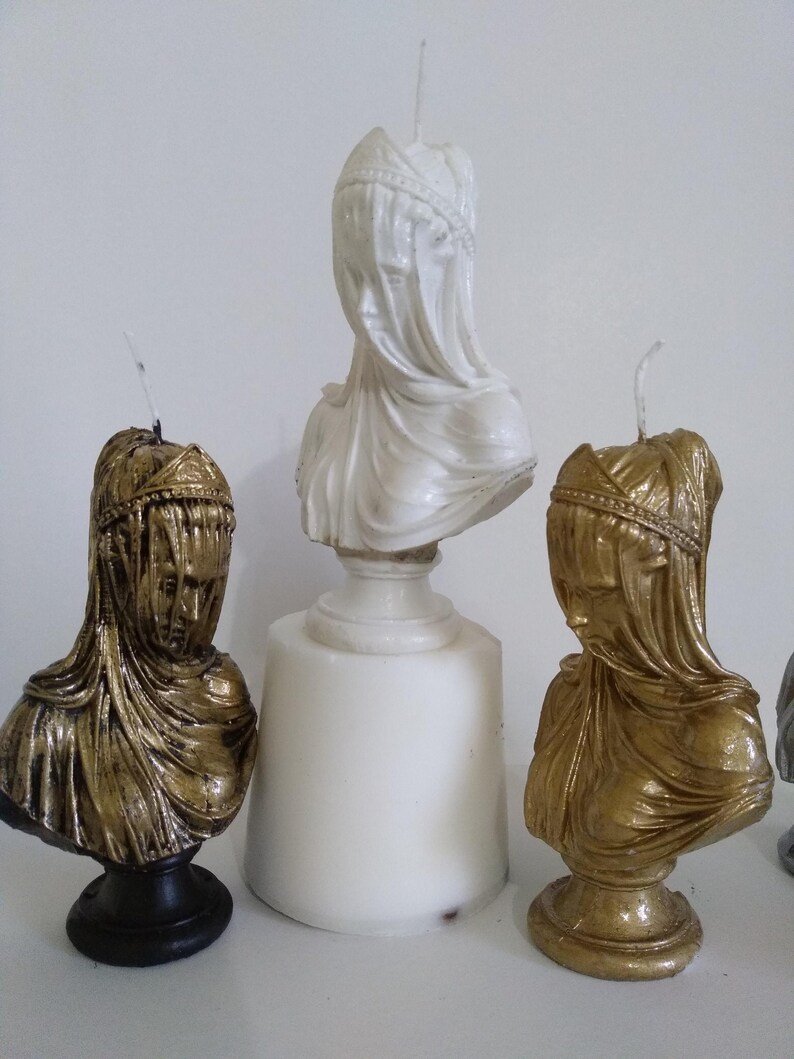 Veiled Lady Candle Statue of Virgin Mary Customizable Etsy UK