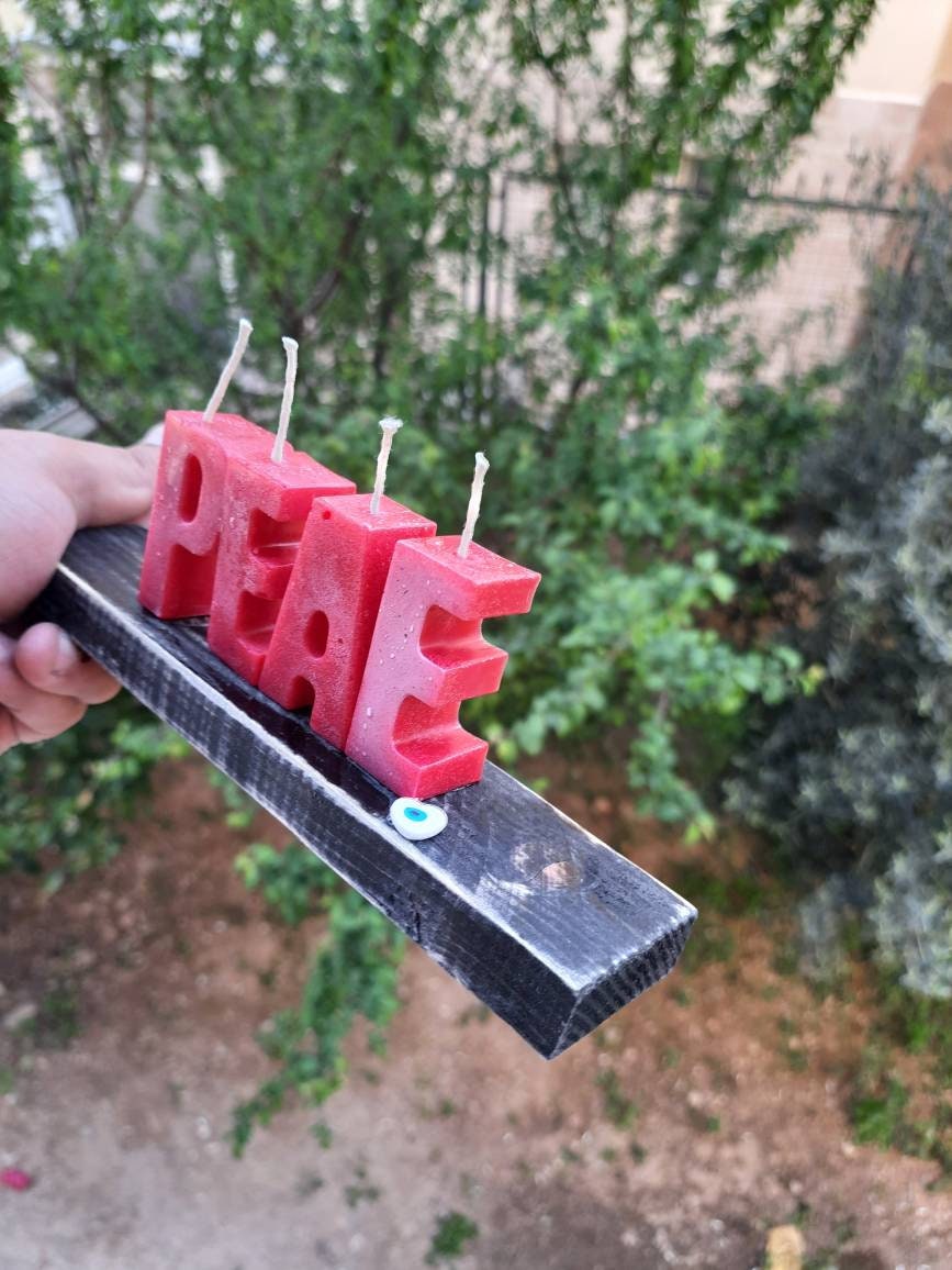 Customizable letter candle scented candles romantic Etsy