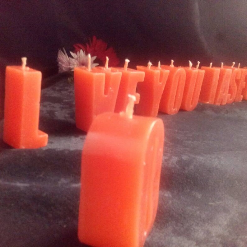 Customizable letter candle scented candles romantic Etsy