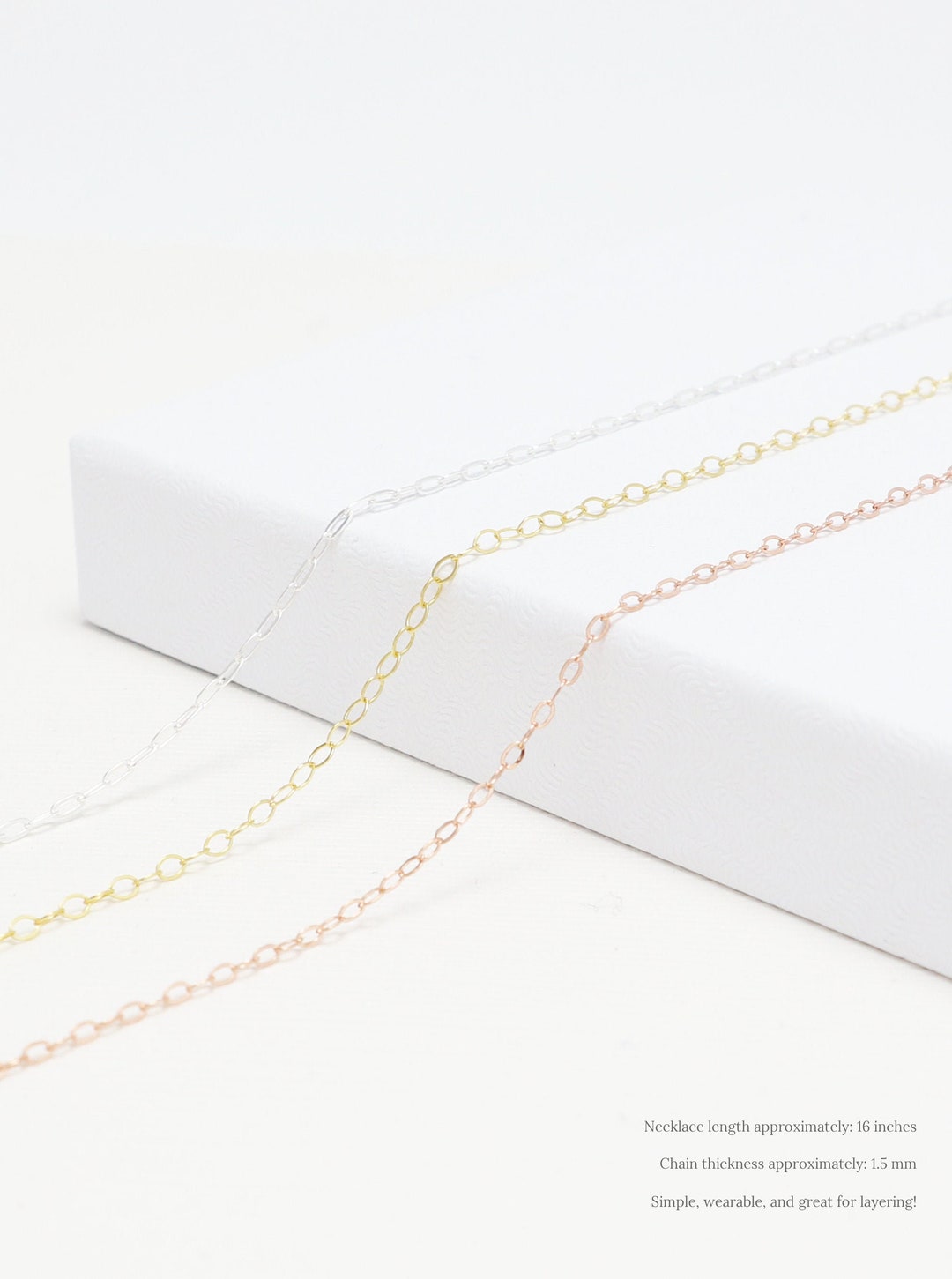 Thin Gold Chain Necklace, Minimalist Necklace, Delicate Silver Chain ...
