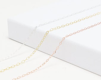 Thin Gold Chain Necklace, Minimalist Necklace, Delicate Silver Chain, Dainty Layering Necklace, Simple Plain Chain | Darling Necklace