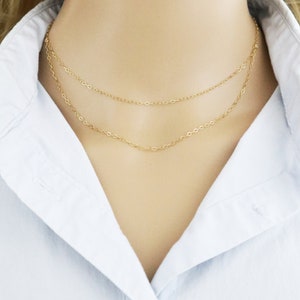 Chocker Necklace, layered necklace, gold layered necklace, layered necklace silver, 925 sterling silver layered necklace | Darling Necklace