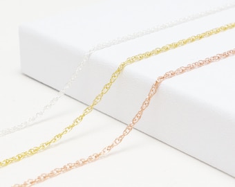 Dainty Chain Necklace, Minimalist Necklace, Simple Rope Chain, Everyday Delicate Layering Chains, 14k Gold Filled | Darling Necklace