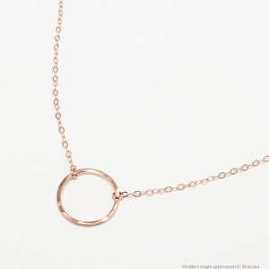 Open Circle Necklace, Minimalist Necklace, Circle Necklace, Karma Necklace, Rose Gold Necklace, Necklaces For Women | Bliss Necklace