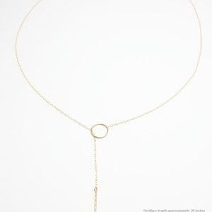 Dainty Gold Necklace, Lariat Necklace, Lariat Necklaces For Women, Lariat Necklace Sterling Silver, Vertical Bar Necklace | Accent Necklace