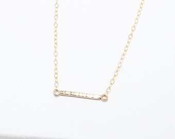 Minimalist Bar Necklace, Minimalist Necklace, Dainty Gold Necklace, Simple Necklace, Layered Necklace, Skinny Bar Necklace | Accent Necklace