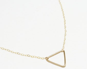 Open Triangle Necklace, Minimalist Necklace, Necklaces For Women, Karma Necklace, Gold Necklace, Best Friend Necklace | Enchant Necklace