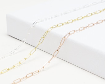 Layering Chain Necklace, Minimalist Necklace, Silver Cable Chain, Delicate Simple Chain, Thin Gold Chain, 14K Gold Filled | Darling Necklace