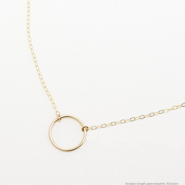 Minimalist Necklace, Necklaces For Women, Open Circle Necklace, Karma Necklace, Gold Necklace, Eternity Ring Necklace | Bliss Necklace