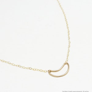 Open Crescent Necklace, Minimalist Necklace, Necklaces For Women, Moon Necklace, Gold Necklace, Crescent Moon Necklace | Enchant Necklace