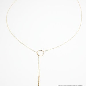 Vertical Bar Necklace, Lariat Necklace, Lariat Necklaces For Women, Lariat Necklace Sterling Silver, Dainty Gold Necklace | Accent Necklace