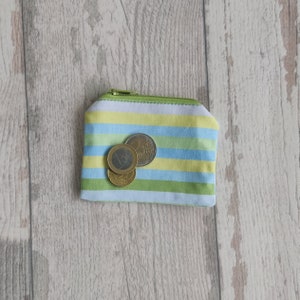 Mini-Geldbeutel mit Frischen Grünen und Blauen Streifen - Stilvoll und Kompakt