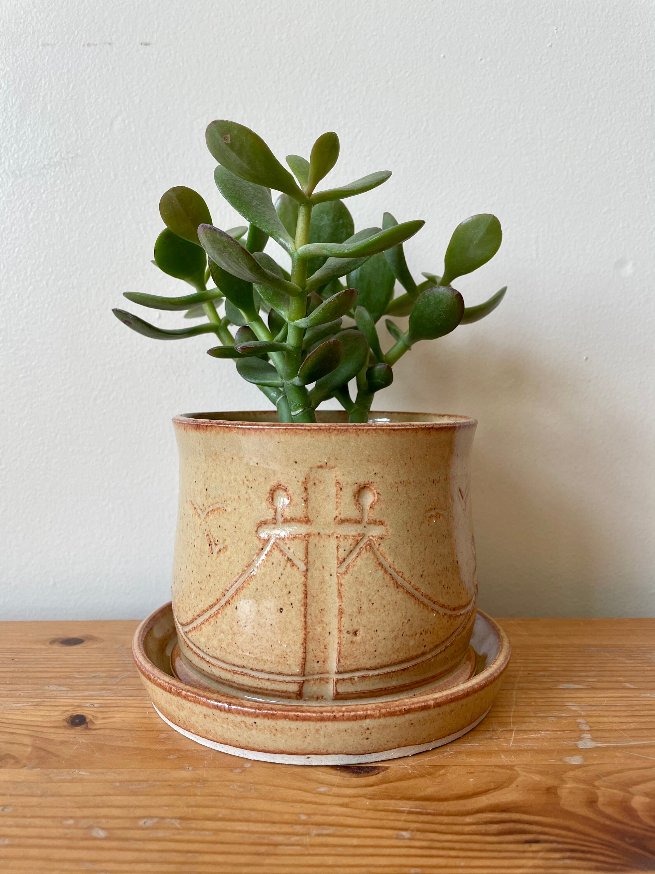 Handmade 4 Ceramic Planter with Drainage Holes in Rust with Etsy