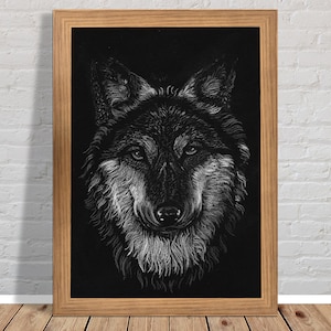 Wolf Digital download Black & White Animal Art Poster Print Wall Art Decor Artwork Printable Personalized Gifts Designs