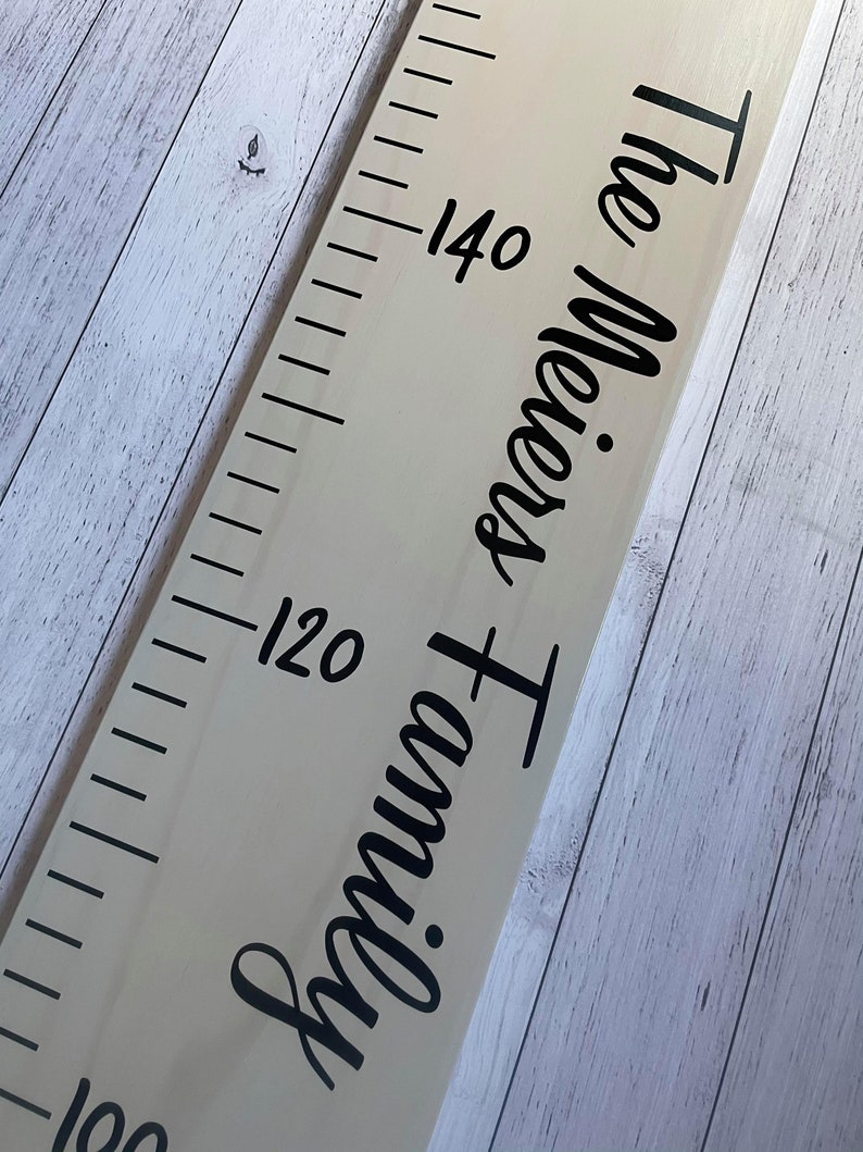 Personalised Wooden Height Ruler Whitewash