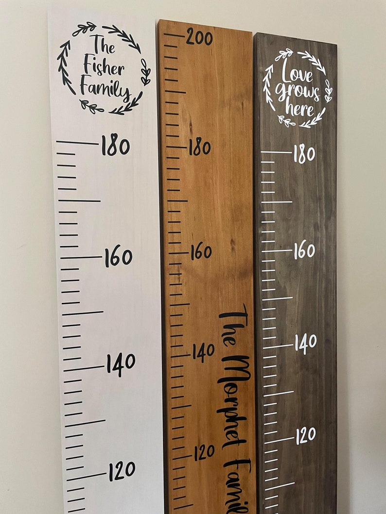 Personalised Wooden Height Ruler image 1