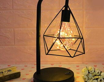Geometric table lamp | Etsy Geometric lampshade | Etsy