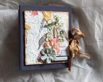 Handmade Floral Scrapbook Album: Unique Photo Keepsake (15x18cm)