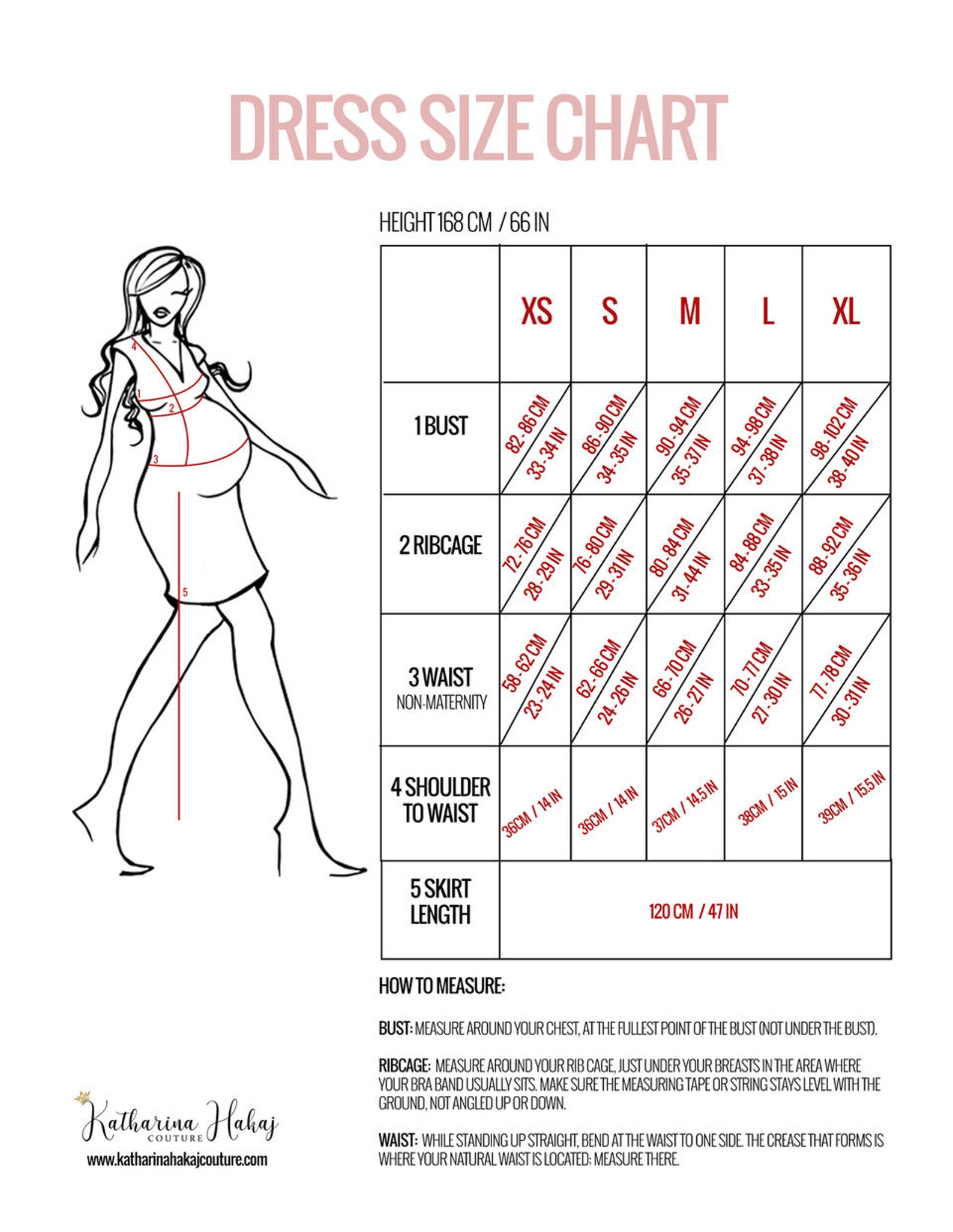 Zoe Maternity Size Chart