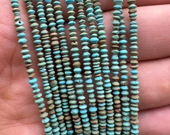 1 volledige strand turquoise kralen echte natuurlijke losse halfedelstenen natuurlijke gladde turquoise edelsteen kralen / 2 mm